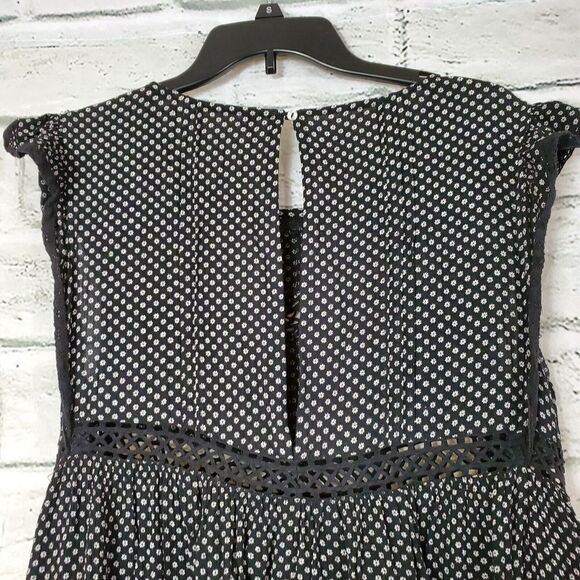 Free People Retro A Line Dress Black And White Womens Small Rayon - Picture 4 of 9